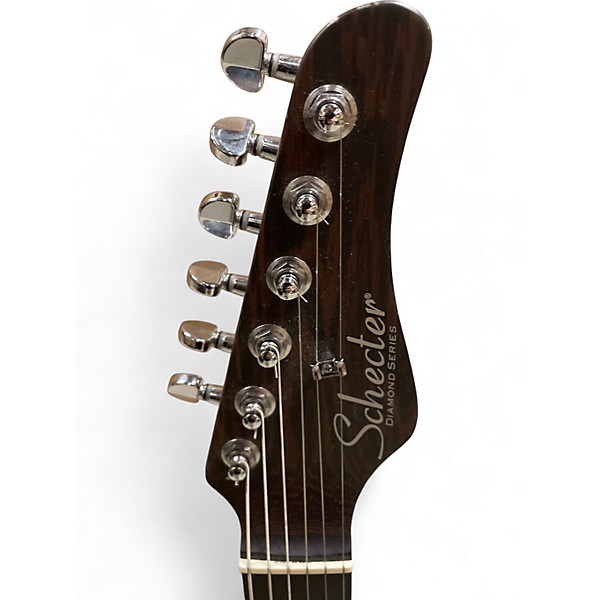 Used Schecter Guitar Research MV6 Purple Solid Body Electric Guitar