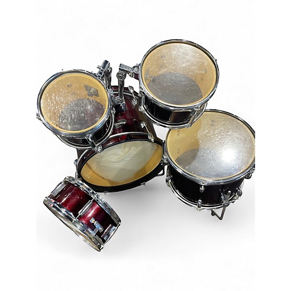 Used Ludwig 5 Piece Accent CS RED Drum Kit