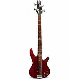 Used Ibanez GSR200 Trans Red Electric Bass Guitar