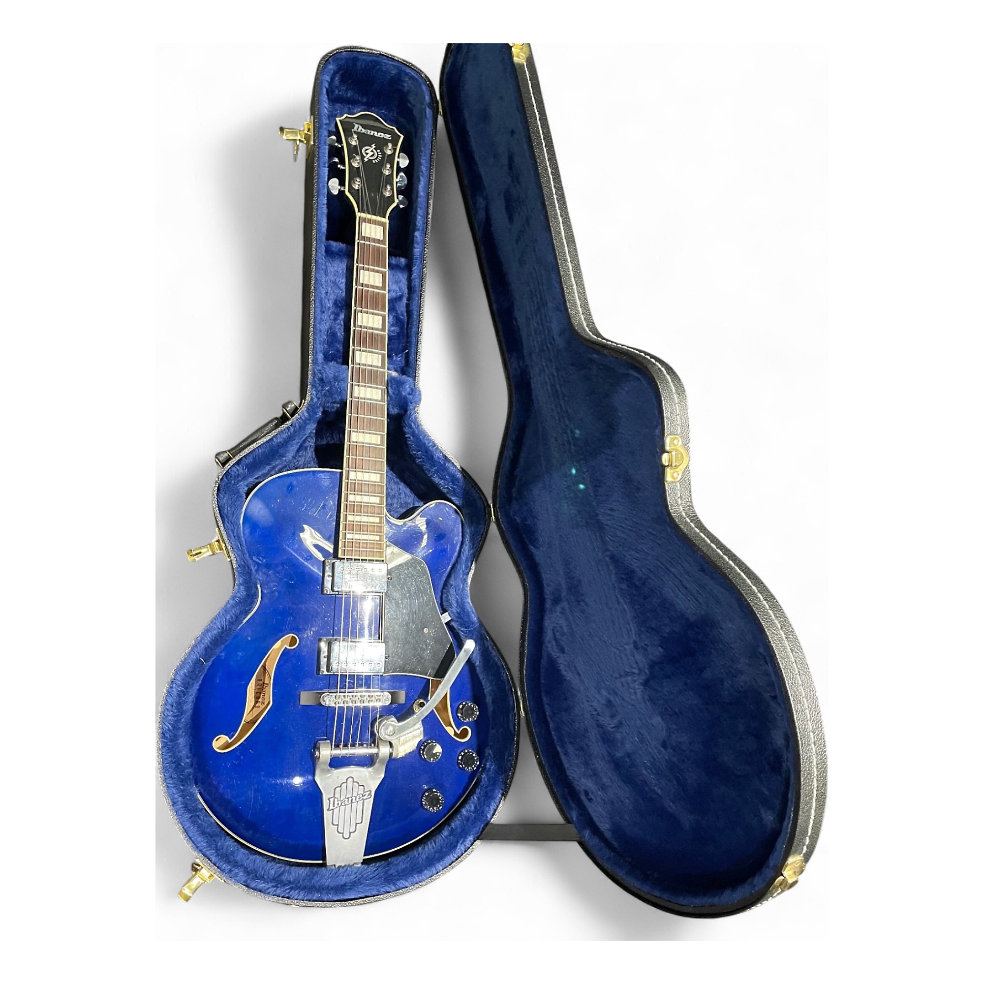Used Ibanez AFS75T Artcore Blue Hollow Body Electric Guitar
