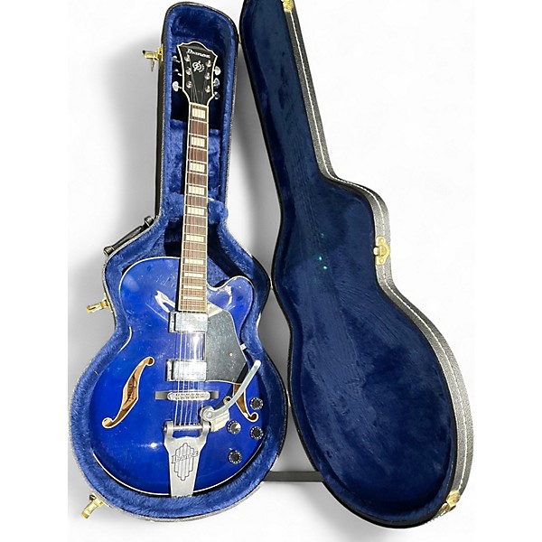 Used Ibanez AFS75T Artcore Blue Hollow Body Electric Guitar
