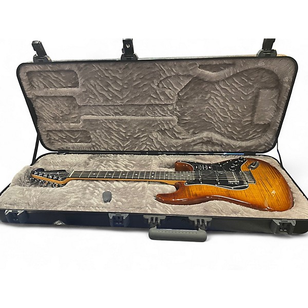 Used Fender American Ultra Stratocaster HSS Tiger Eye Solid Body Electric Guitar
