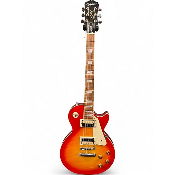 Used 2018 Epiphone Les Paul Traditional PRO III PLUS Cherry Sunburst Solid Body Electric Guitar