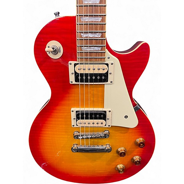 Used 2018 Epiphone Les Paul Traditional PRO III PLUS Cherry Sunburst Solid Body Electric Guitar