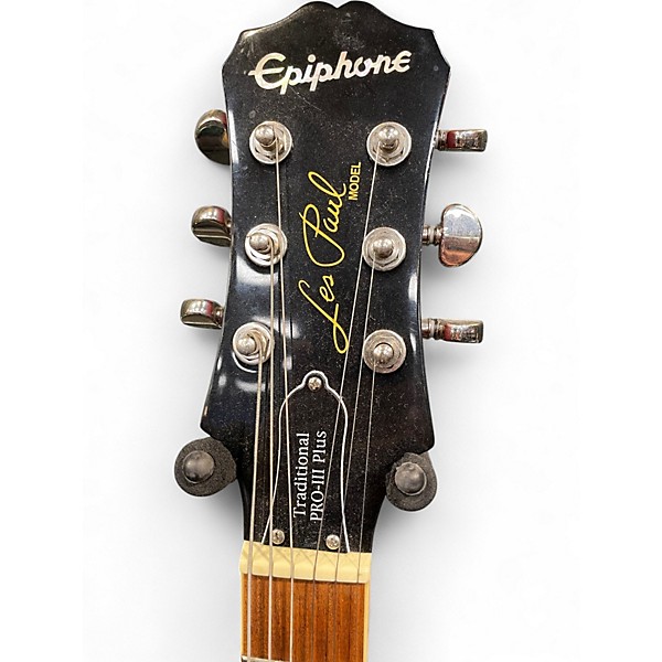 Used 2018 Epiphone Les Paul Traditional PRO III PLUS Cherry Sunburst Solid Body Electric Guitar