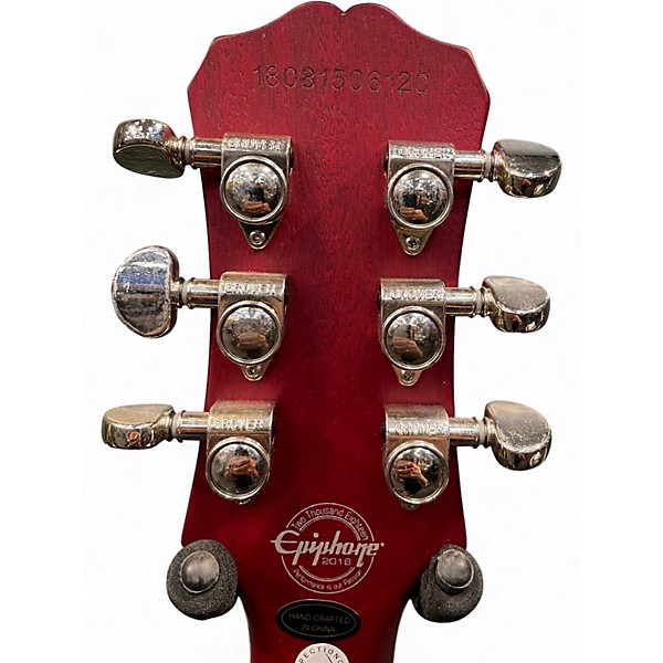 Used 2018 Epiphone Les Paul Traditional PRO III PLUS Cherry Sunburst Solid Body Electric Guitar