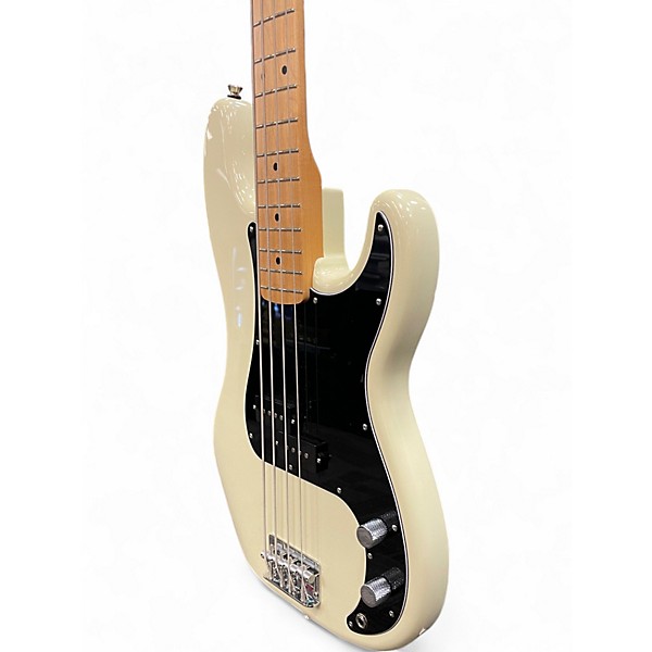 Used Fender Standard Precision Bass Olympic White Electric Bass Guitar