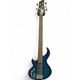 Used Guson 5 STRING BASS Blue Electric Bass Guitar