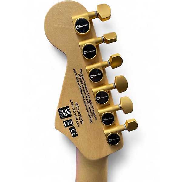 Used Charvel PRO MOD DK24 HH FR QUILTED AMBER Solid Body Electric Guitar