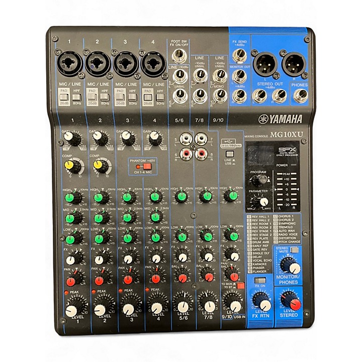 Used Yamaha MG10XU 10 Channel Mixer with Effects Unpowered