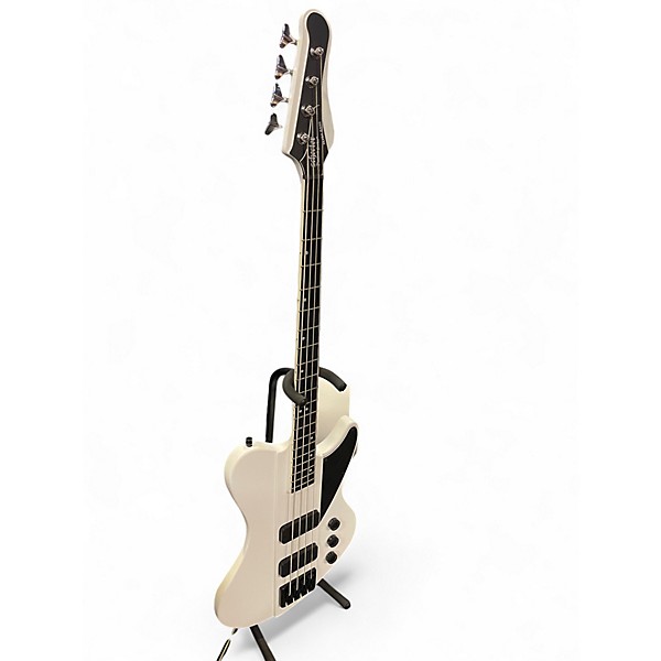 Used Schecter Guitar Research Ultra Bass IV White Electric Bass Guitar