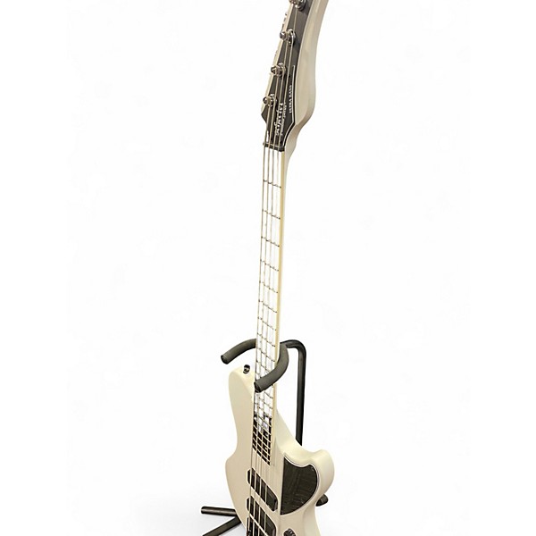 Used Schecter Guitar Research Ultra Bass IV White Electric Bass Guitar