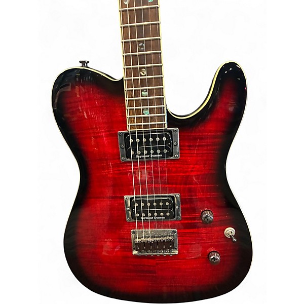 Used Fender Special Edition Custom Telecaster FMT HH Crimson Red Burst Solid Body Electric Guitar