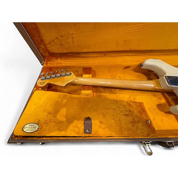 Used Fender 1965 Fender Stratocaster Reissue Master Built Olympic White Solid Body Electric Guitar