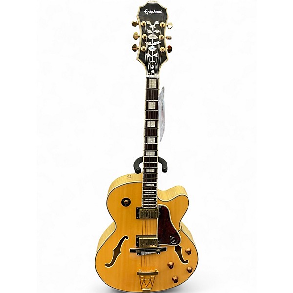 Used Epiphone Emperor II Joe Pass Signature Yellow Hollow Body Electric Guitar