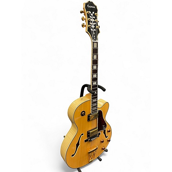 Used Epiphone Emperor II Joe Pass Signature Yellow Hollow Body Electric Guitar