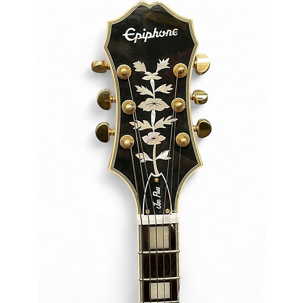 Used Epiphone Emperor II Joe Pass Signature Yellow Hollow Body Electric Guitar