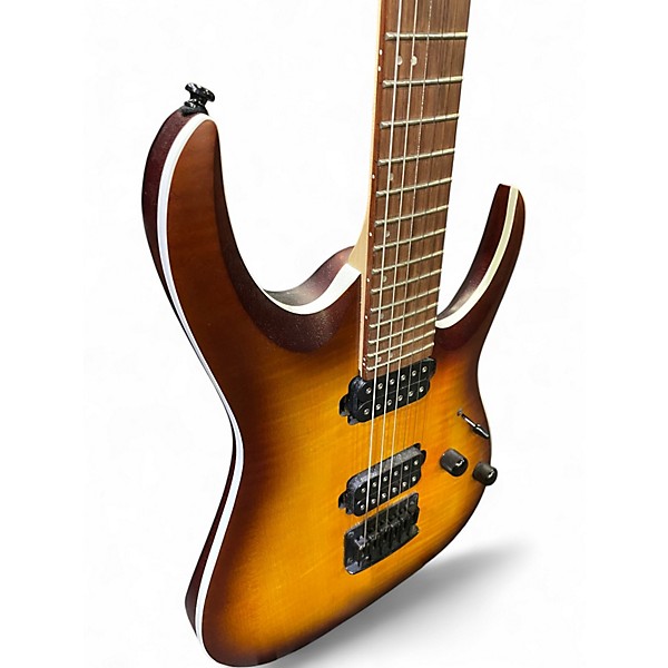 Used Ibanez RGA42FM Tiger Eye Solid Body Electric Guitar
