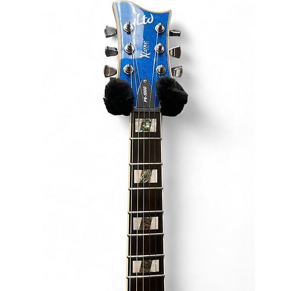 Used ESP LTD PS-1000 Blue Sparkle Solid Body Electric Guitar