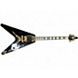 Used 2017 Gibson Flying V Custom Ebony Solid Body Electric Guitar thumbnail
