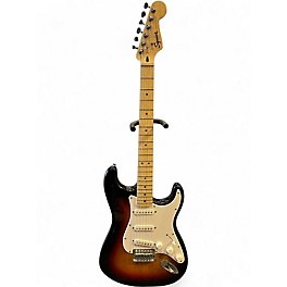 Used Squier STRATOCASTER 3 Tone Sunburst Solid Body Electric Guitar