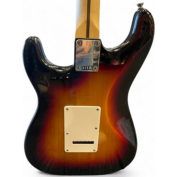 Used Squier STRATOCASTER 3 Tone Sunburst Solid Body Electric Guitar