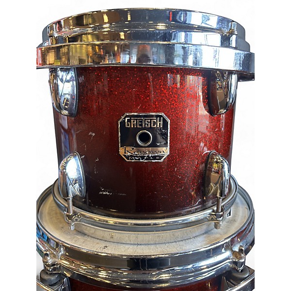 Used Gretsch Drums 4 Piece Renown RED SPARKLE Drum Kit