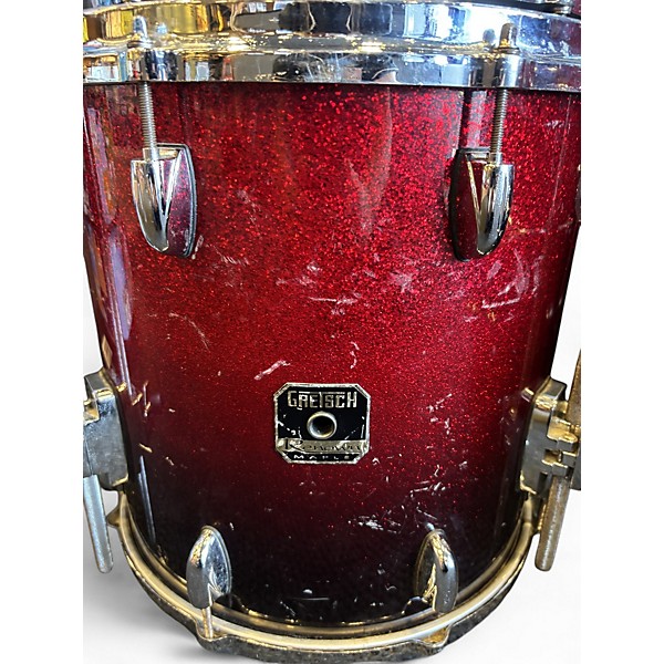 Used Gretsch Drums 4 Piece Renown RED SPARKLE Drum Kit