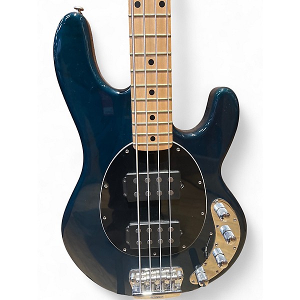 Used Ernie Ball Music Man StingRay 3 EQ HH Translucent Teal Electric Bass Guitar