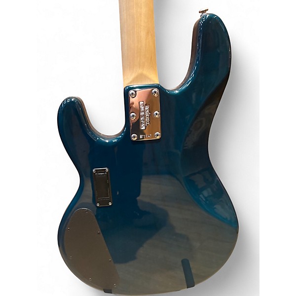 Used Ernie Ball Music Man StingRay 3 EQ HH Translucent Teal Electric Bass Guitar
