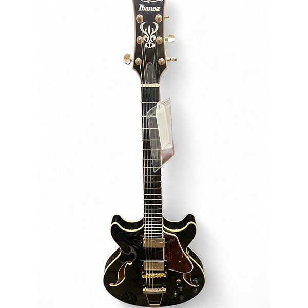 Used Ibanez AMH90 Black Hollow Body Electric Guitar