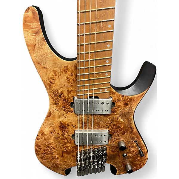 Used Ibanez QX Headless 7-String Antique Amber Solid Body Electric Guitar