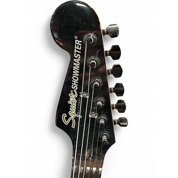 Used Squier SHOWMASTER Black Solid Body Electric Guitar