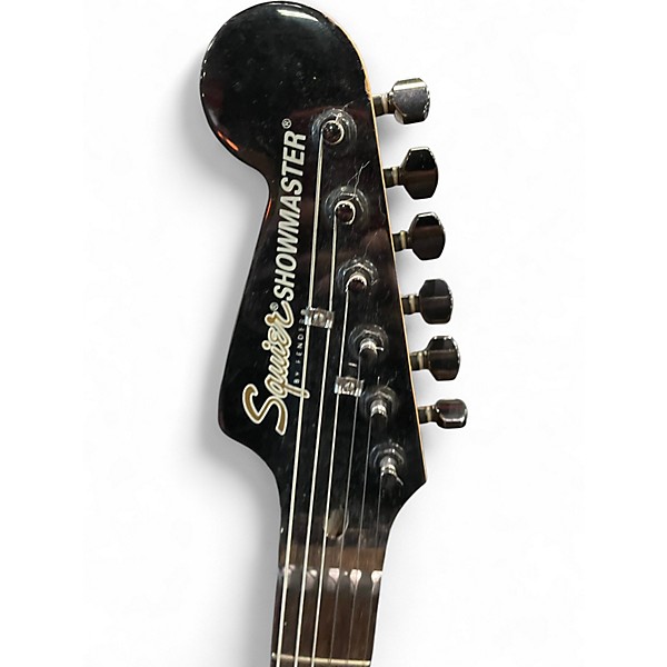 Used Squier SHOWMASTER Black Solid Body Electric Guitar