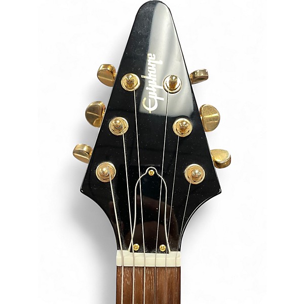 Used Epiphone Flying V Korina 1958 Black Solid Body Electric Guitar