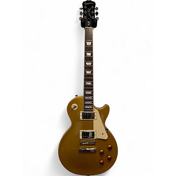 Used 2016 Epiphone Les Paul Standard Gold Top Solid Body Electric Guitar