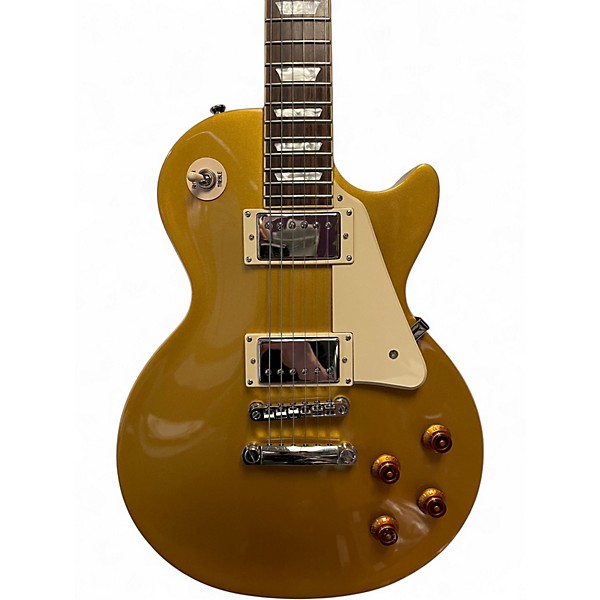 Used 2016 Epiphone Les Paul Standard Gold Top Solid Body Electric Guitar