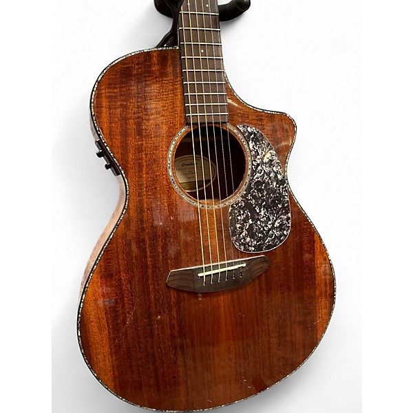 Used Breedlove Pursuit Concert KK Limited Edition Figured Koa Cutaway Natural Acoustic Electric Guitar