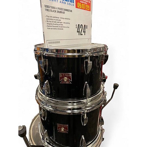 Used TAMA 4 Piece Swingstar 1983 Black Drum Kit