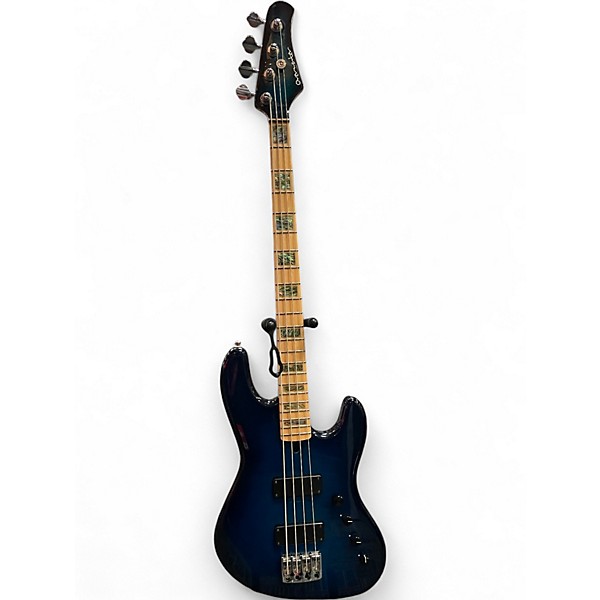 Used Overwater J Series 4 String Blue Electric Bass Guitar
