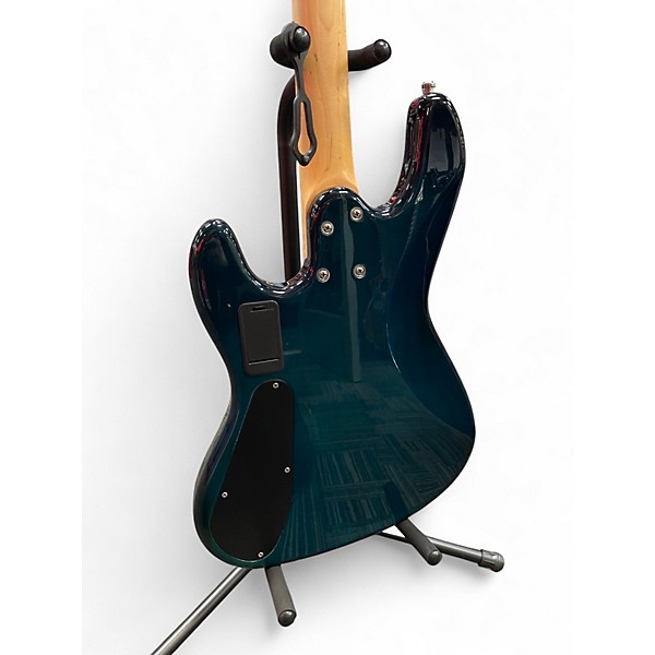 Used Overwater J Series 4 String Blue Electric Bass Guitar