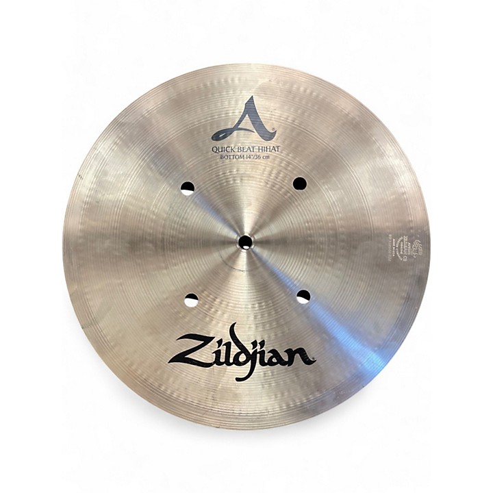 Used Zildjian 14in Quick Beat Hi Hat Bottom Cymbal 33 Used Zildjian 14in Quick Beat Hi Hat Bottom Cymbal 33