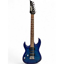 Used Ibanez GRX70QA Blue Solid Body Electric Guitar