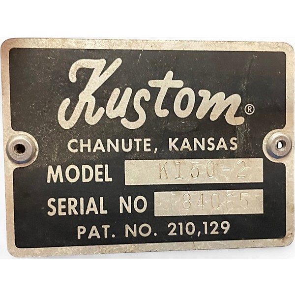 Vintage 1970s Kustom 150-2 Tube Bass Amp Head