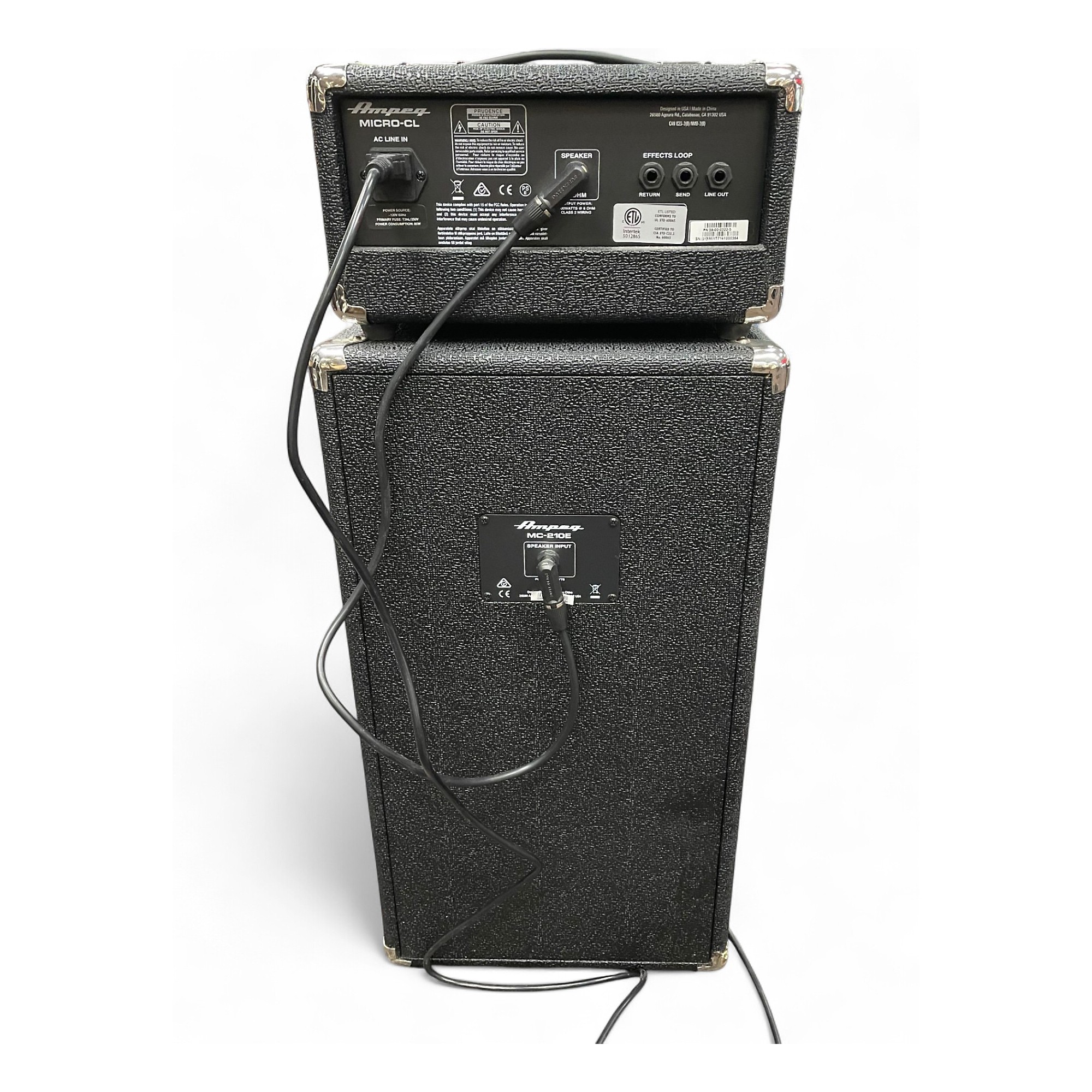 ベース Ampeg Micro-CL Used Ampeg Micro-CL Micro Stack 100W 2x10 Bass Combo Amp