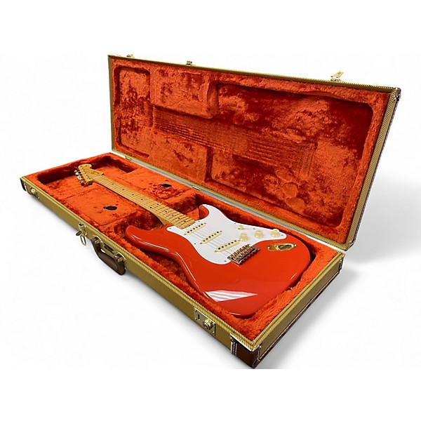 Used Fender FSR Classic 50s Stratocaster Fiesta Red Solid Body Electric Guitar