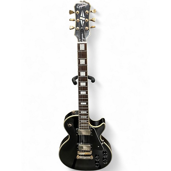 Used Epiphone Les Paul Custom Black Solid Body Electric Guitar