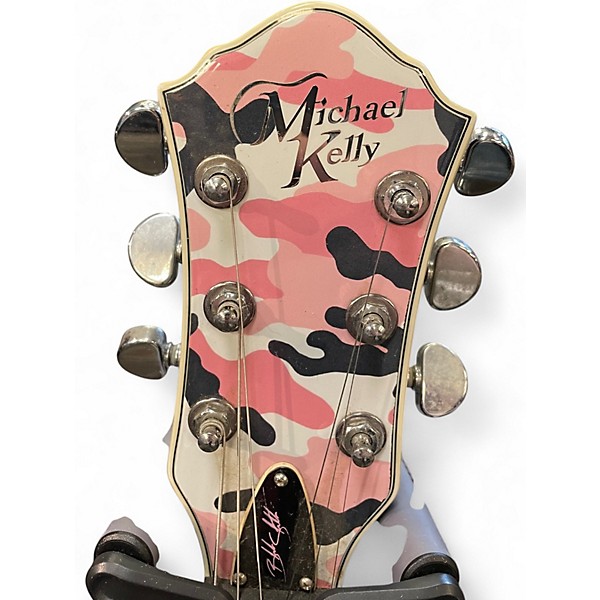 Used Michael Kelly Patriot Blake Shelton Signature Pink Camouflage Solid Body Electric Guitar