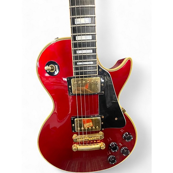 Vintage 1985 Gibson Les Paul Custom Red Solid Body Electric Guitar