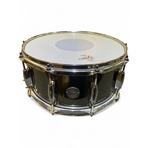 Used Gretsch Drums 6.5X14 BLACK NICKEL Black Drum